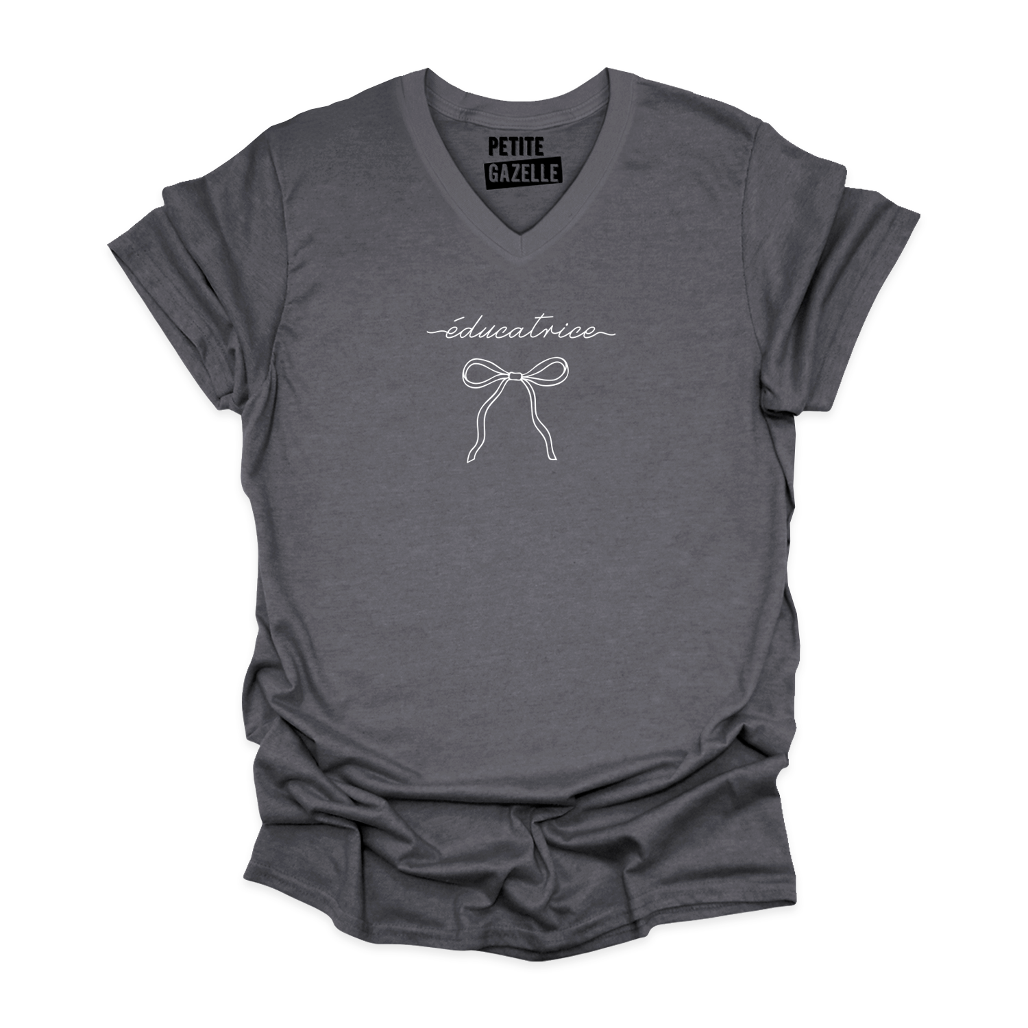 TSHIRT COL en V | Éducatrice Ruban