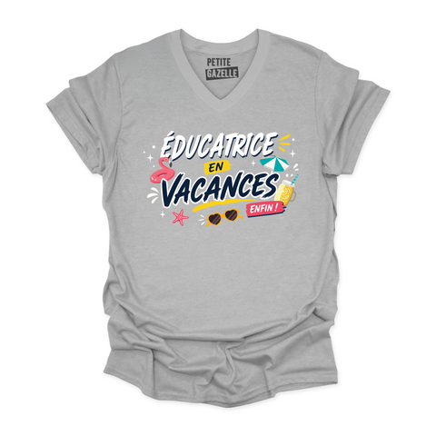 TSHIRT COL en V | Éducatrice en vacances