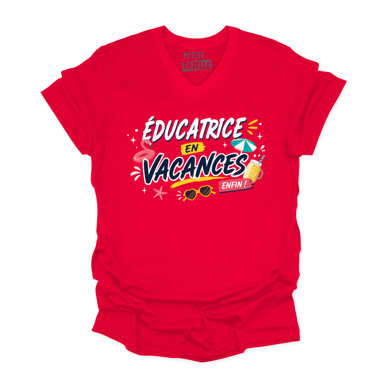 TSHIRT COL en V | Éducatrice en vacances