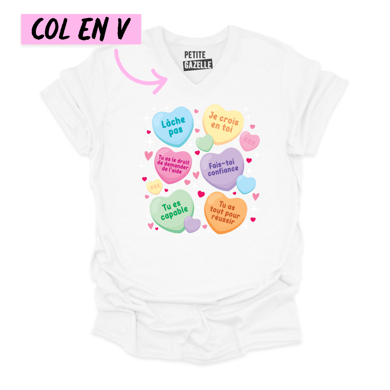 TSHIRT COL en V | Encouragements