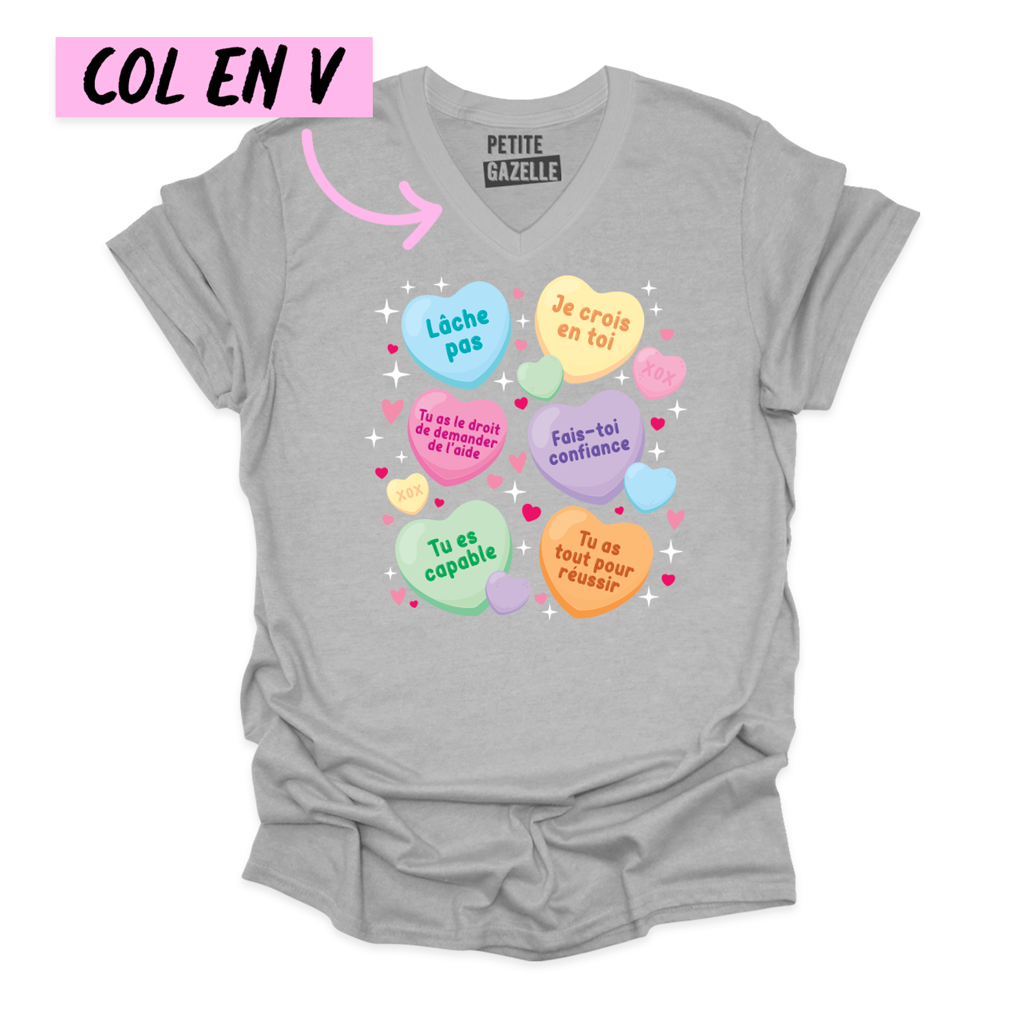 TSHIRT COL en V | Encouragements