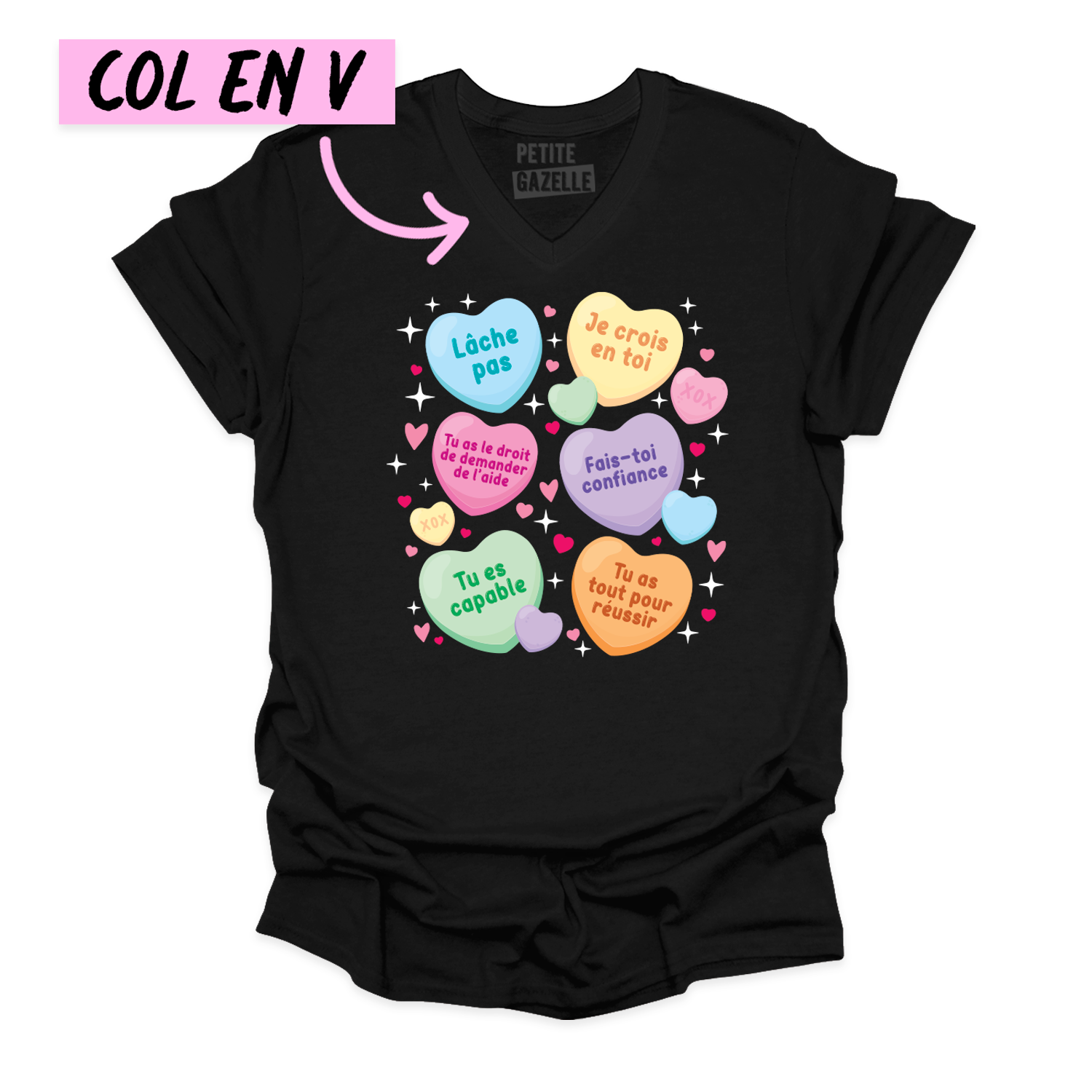 TSHIRT COL en V | Encouragements