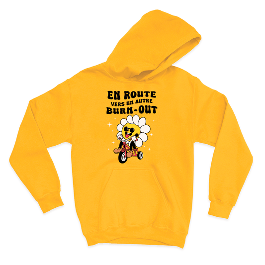 HOODIE | En route vers un autre burn - out - Coton Ouaté à Capuchon - Petite Gazelle Atelier