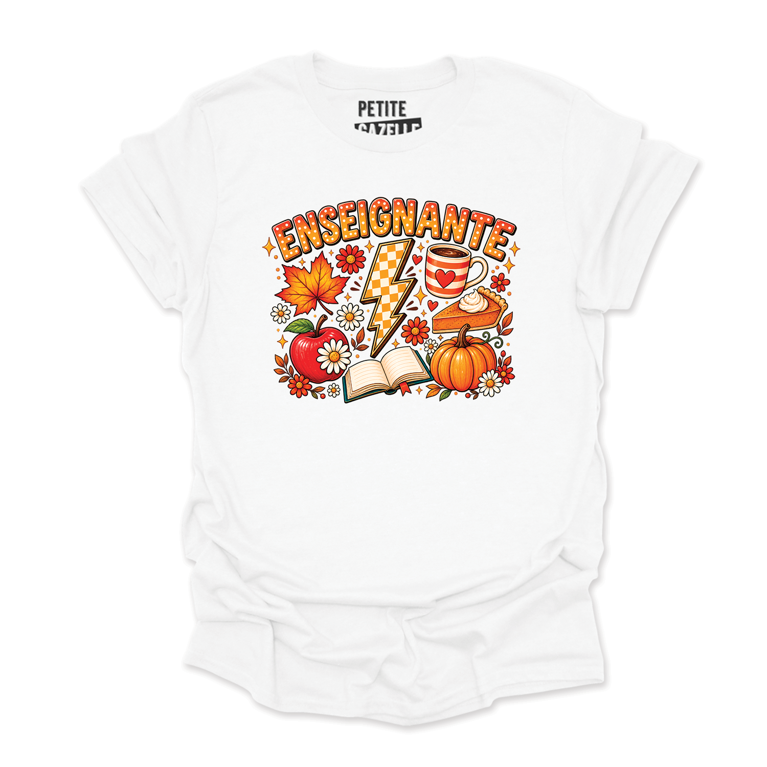 T-SHIRT COL ROND | Enseignante Automne
