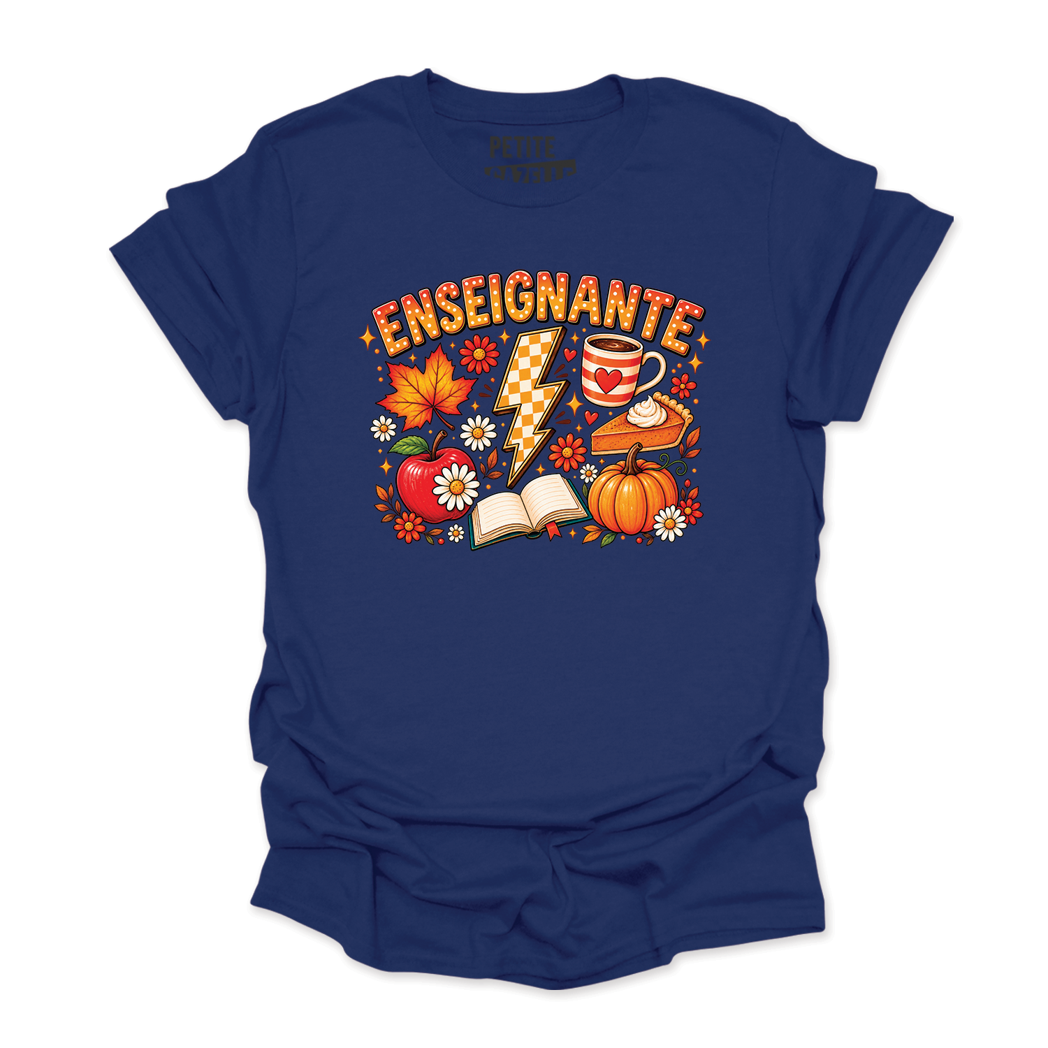 T-SHIRT COL ROND | Enseignante Automne