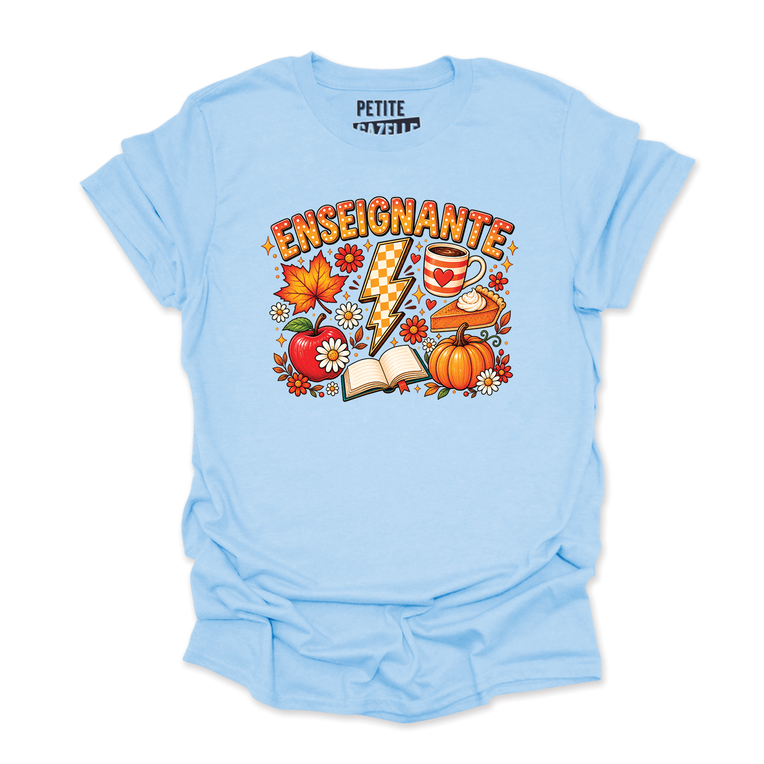 T-SHIRT COL ROND | Enseignante Automne