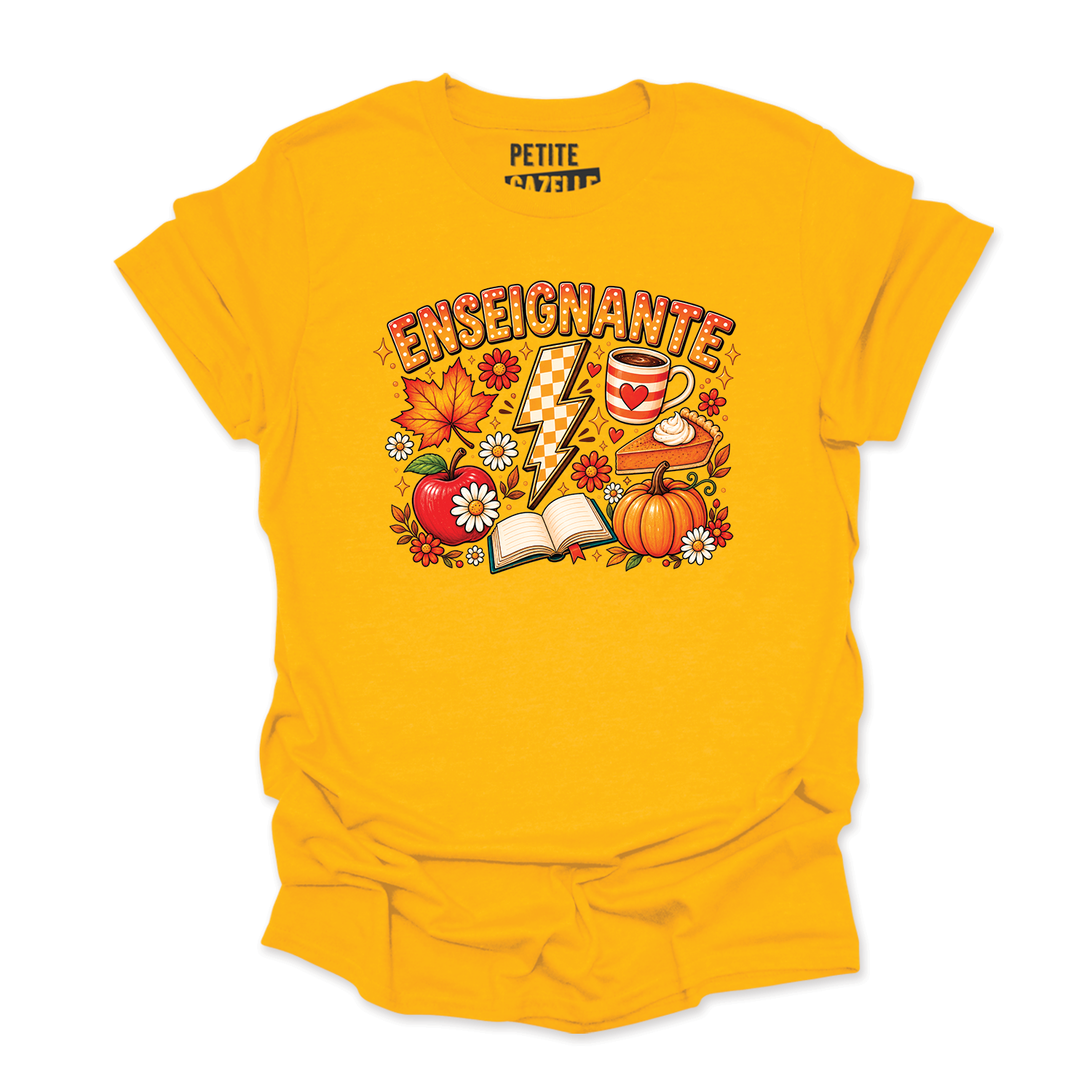 T-SHIRT COL ROND | Enseignante Automne