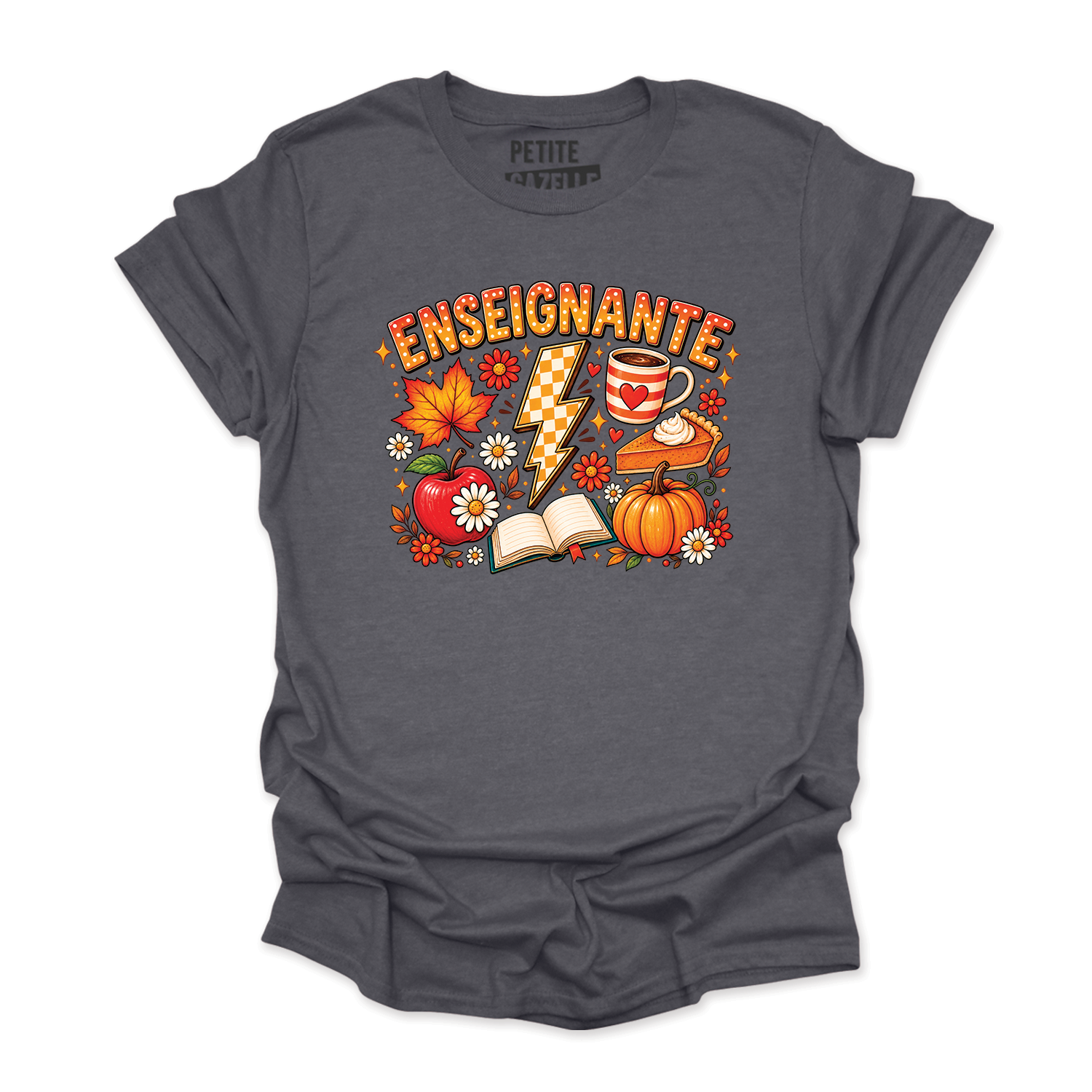 T-SHIRT COL ROND | Enseignante Automne