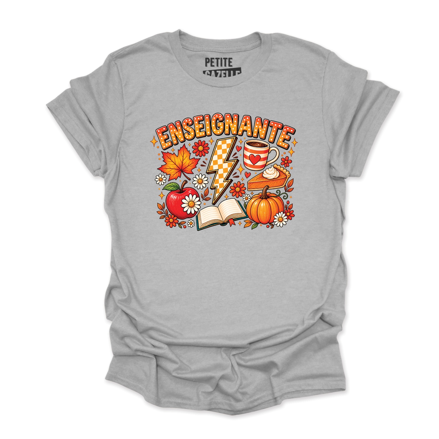 T-SHIRT COL ROND | Enseignante Automne