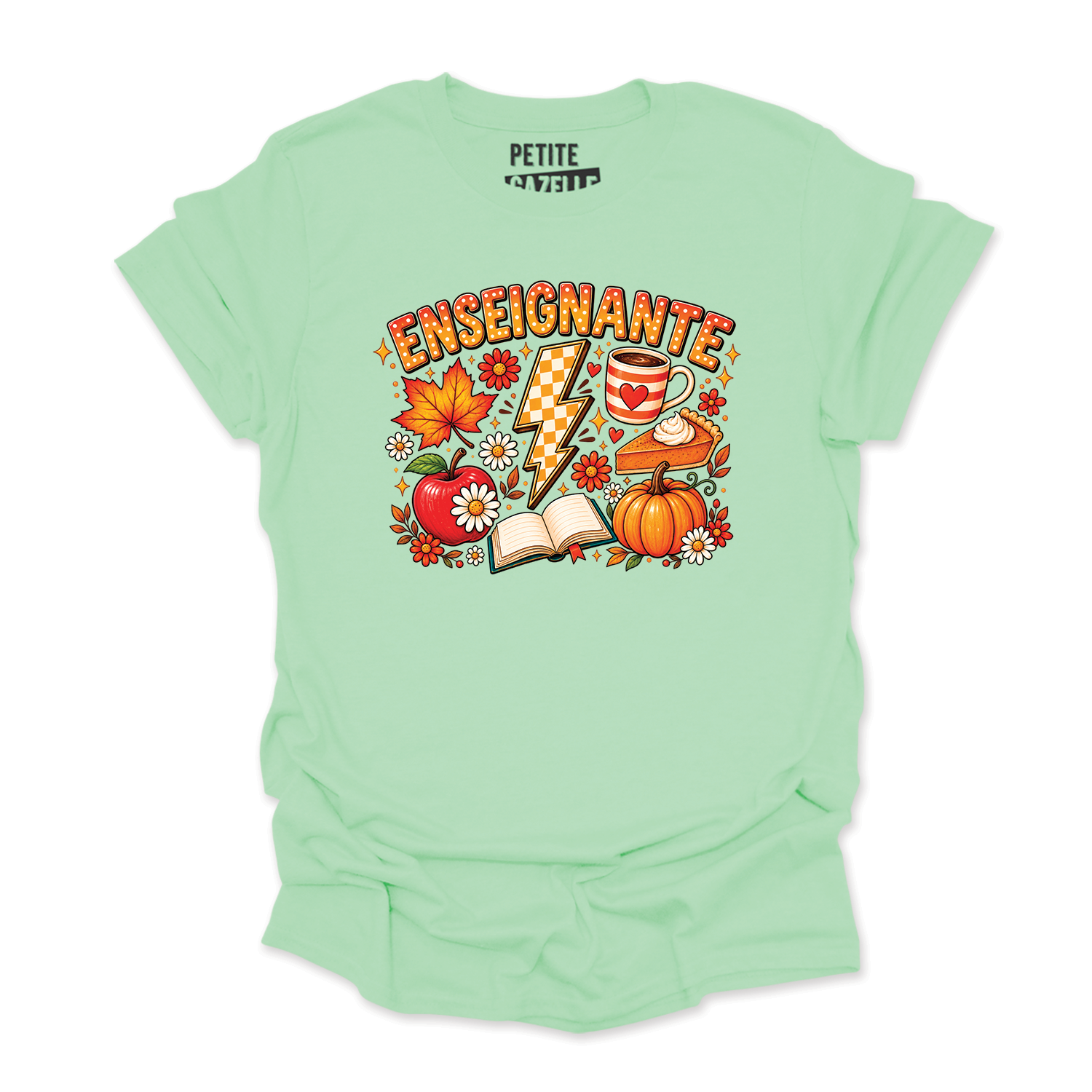 T-SHIRT COL ROND | Enseignante Automne