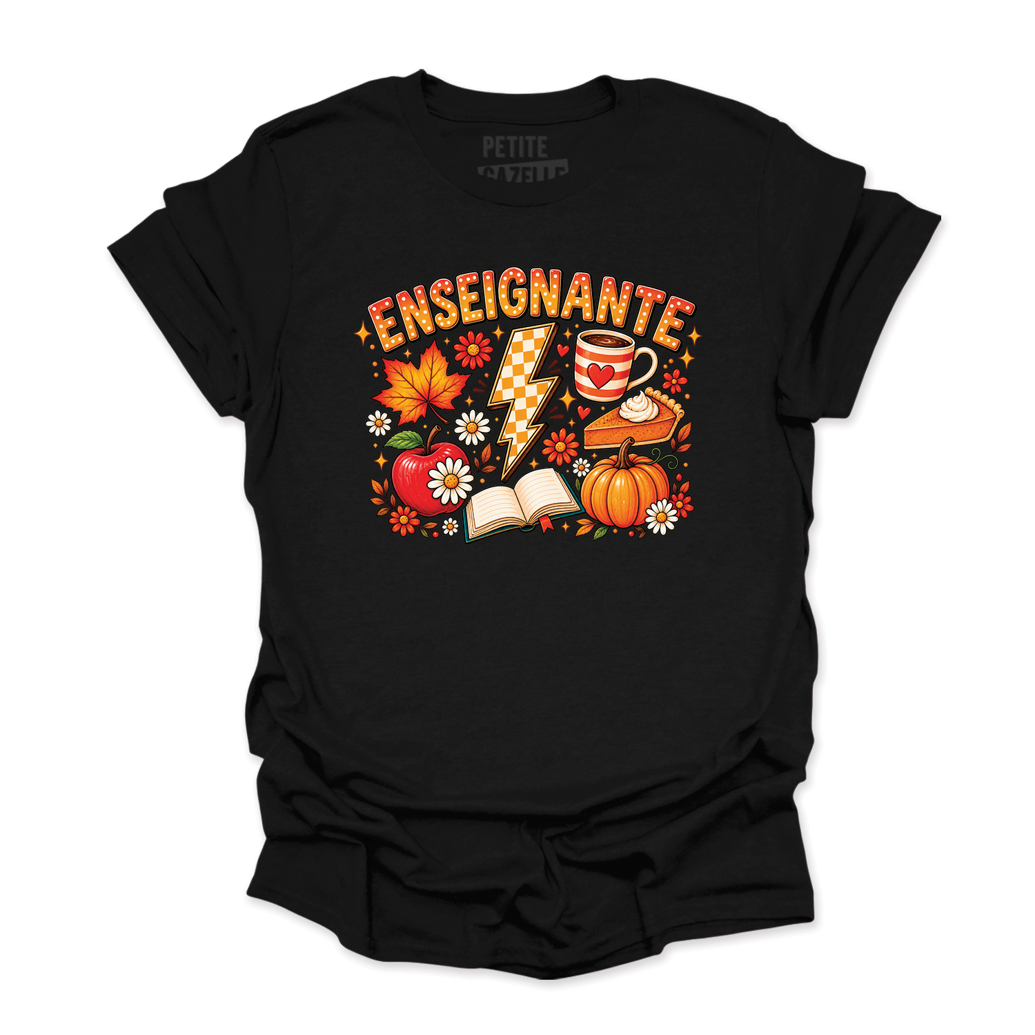 T-SHIRT COL ROND | Enseignante Automne