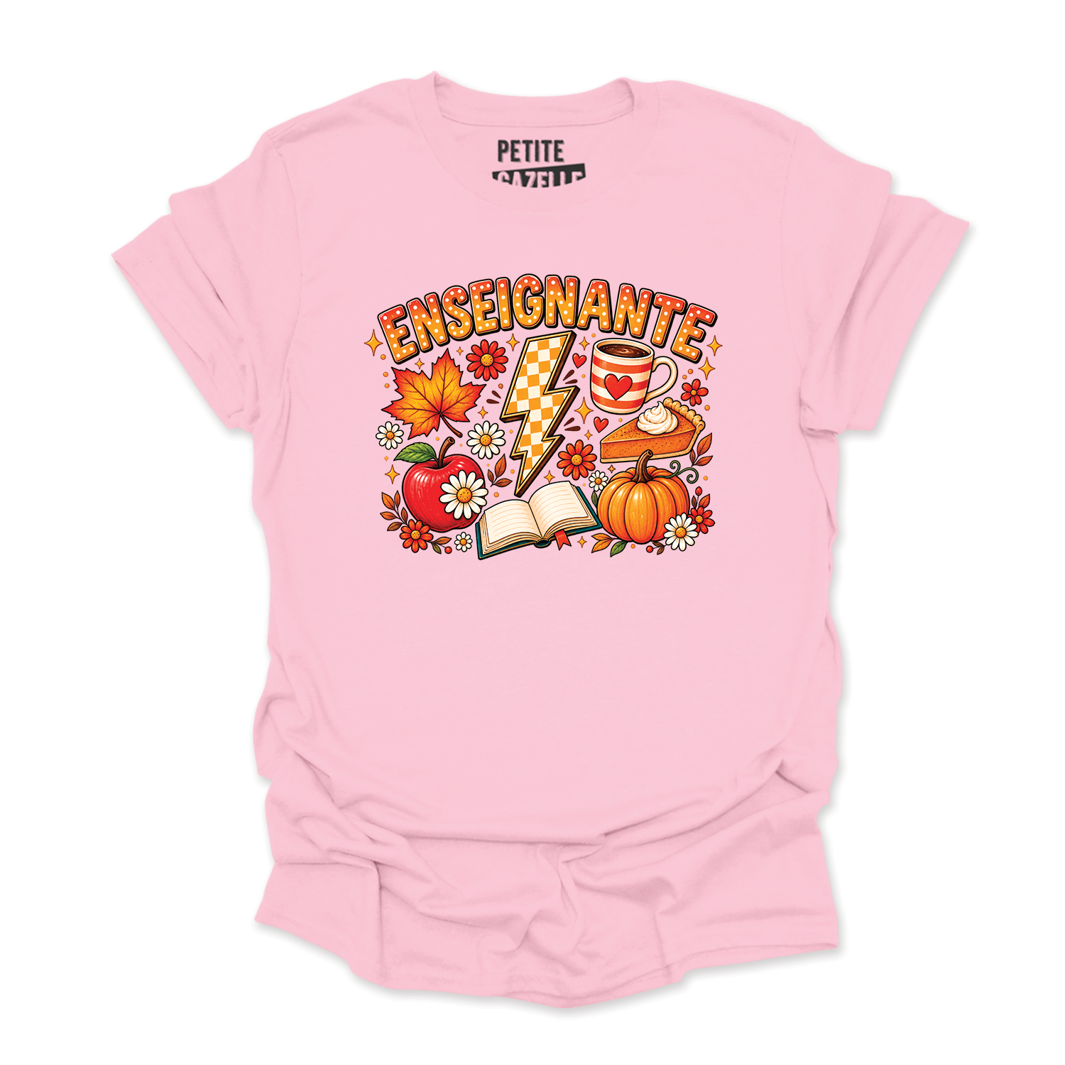 T-SHIRT COL ROND | Enseignante Automne