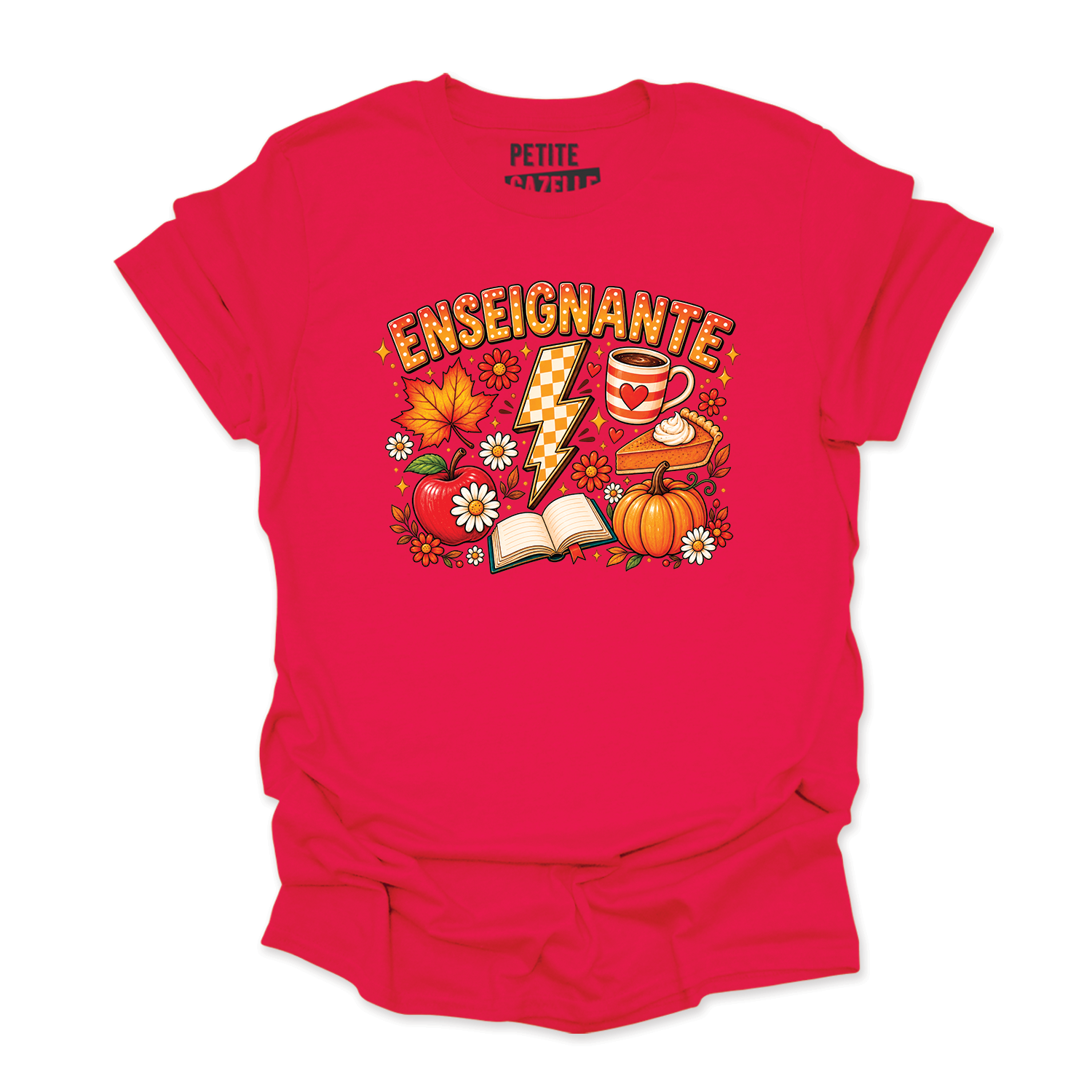 T-SHIRT COL ROND | Enseignante Automne
