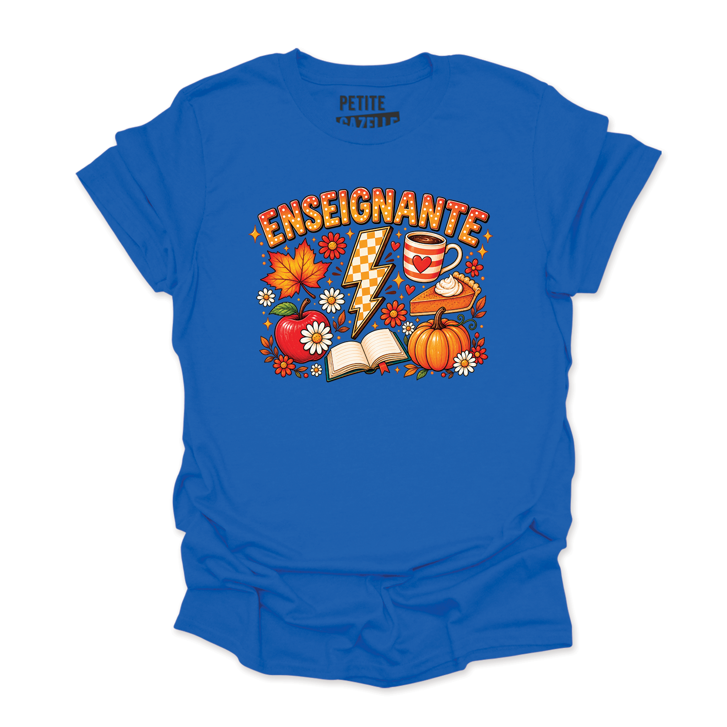 T-SHIRT COL ROND | Enseignante Automne