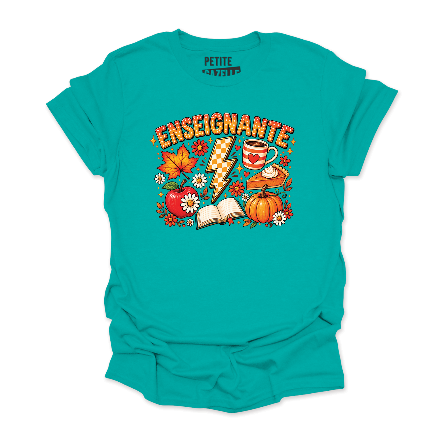 T-SHIRT COL ROND | Enseignante Automne
