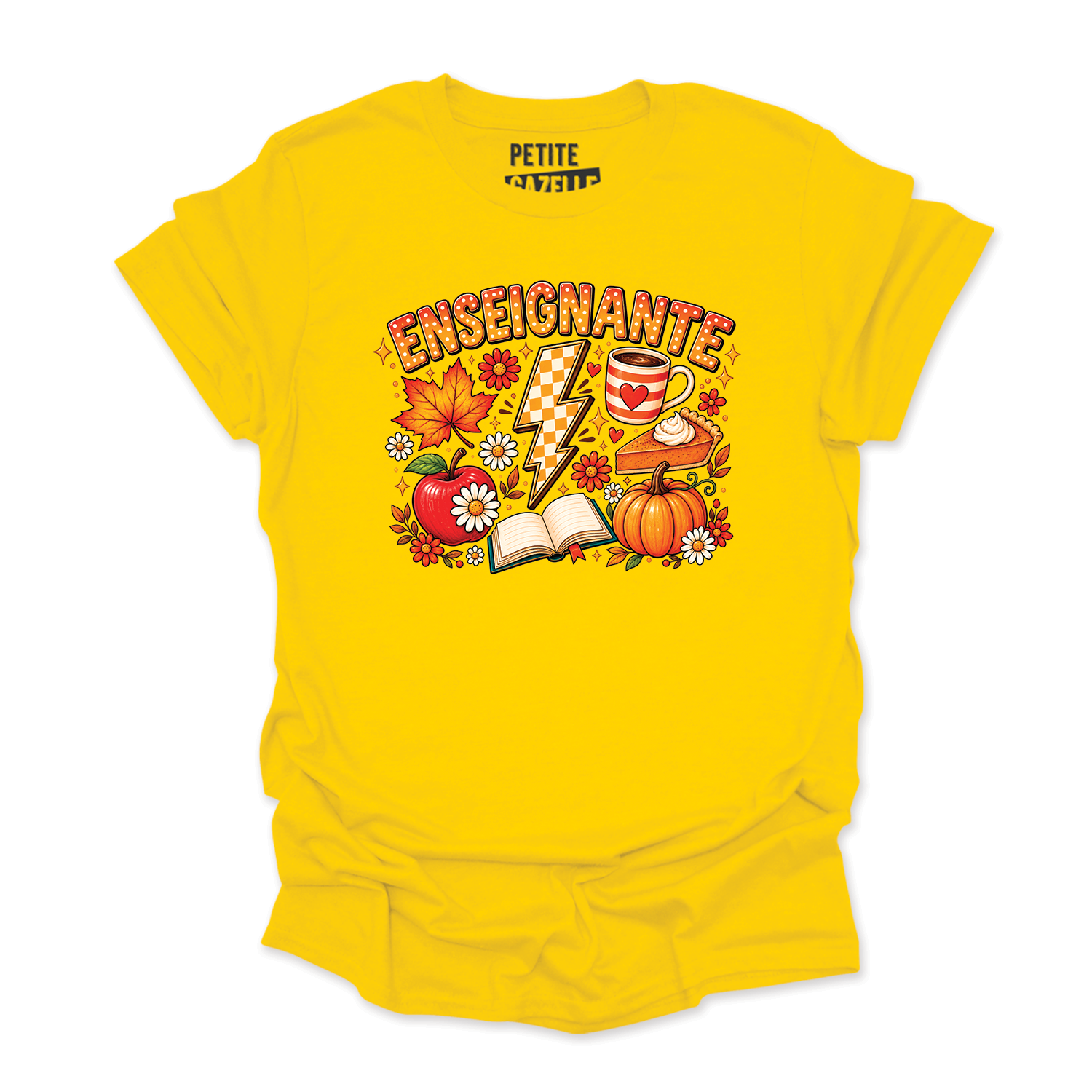 T-SHIRT COL ROND | Enseignante Automne
