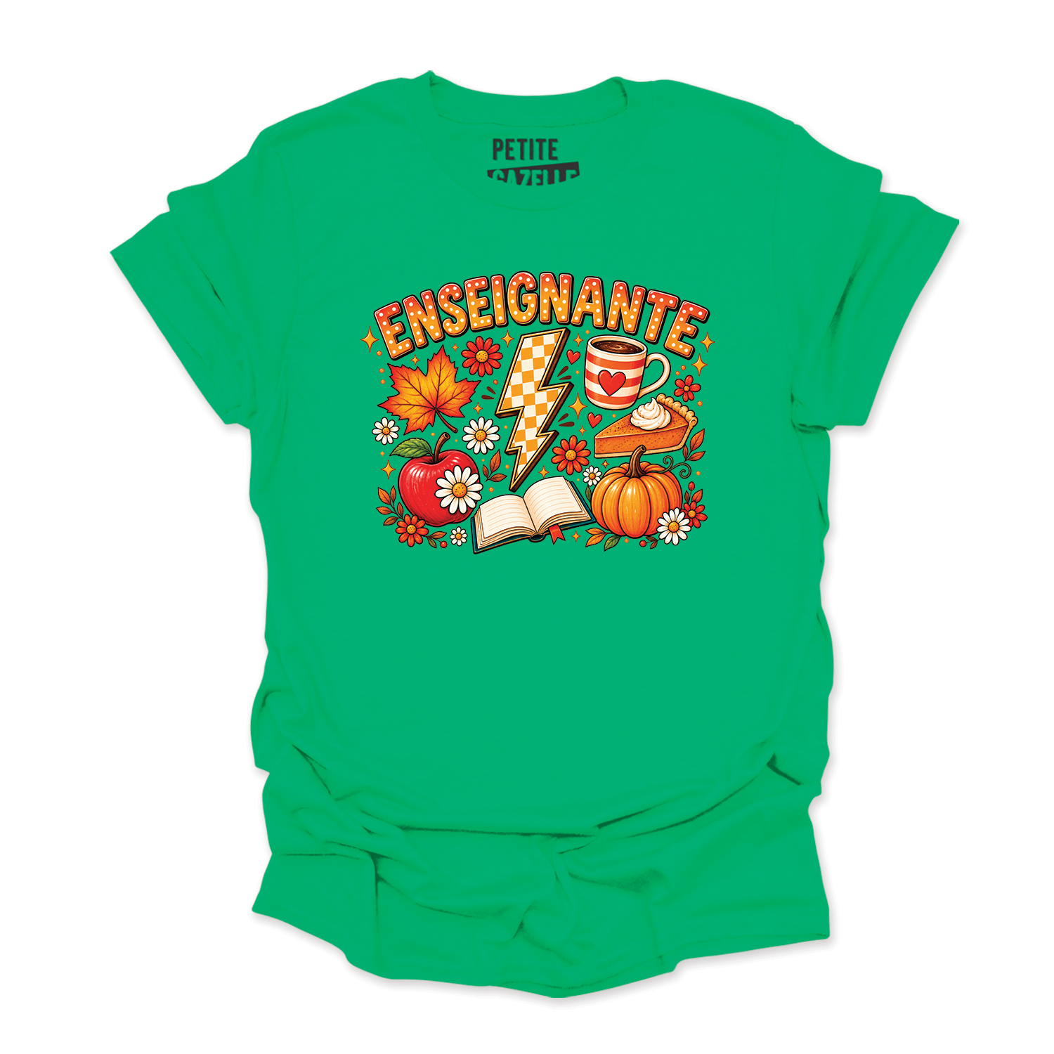 T-SHIRT COL ROND | Enseignante Automne