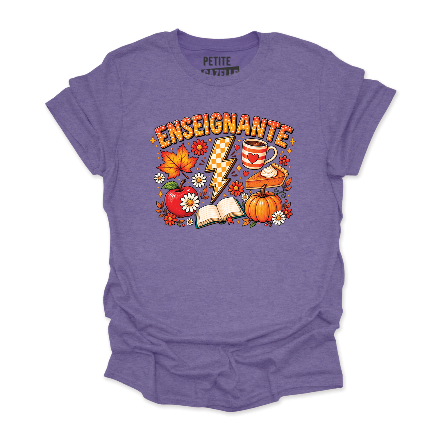 T-SHIRT COL ROND | Enseignante Automne