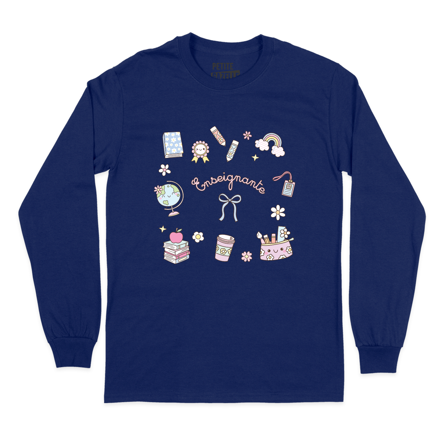 T-SHIRT À MANCHES LONGUES | Enseignante Pastel