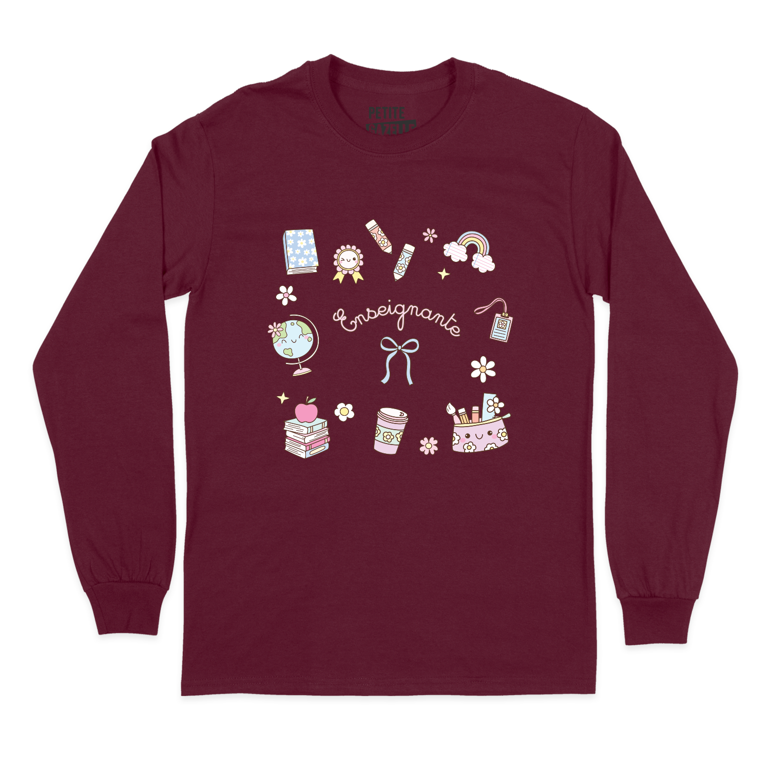 T-SHIRT À MANCHES LONGUES | Enseignante Pastel