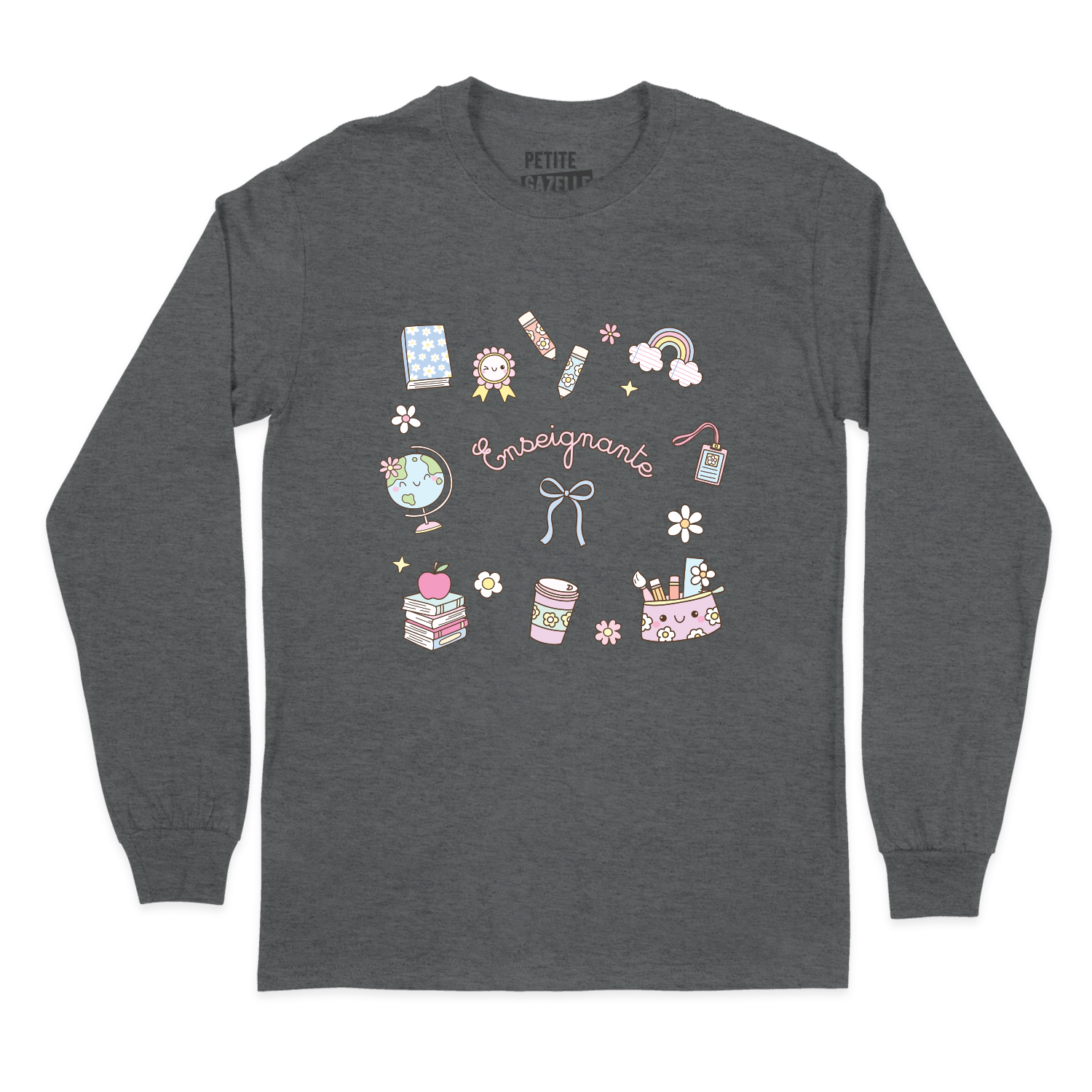 T-SHIRT À MANCHES LONGUES | Enseignante Pastel