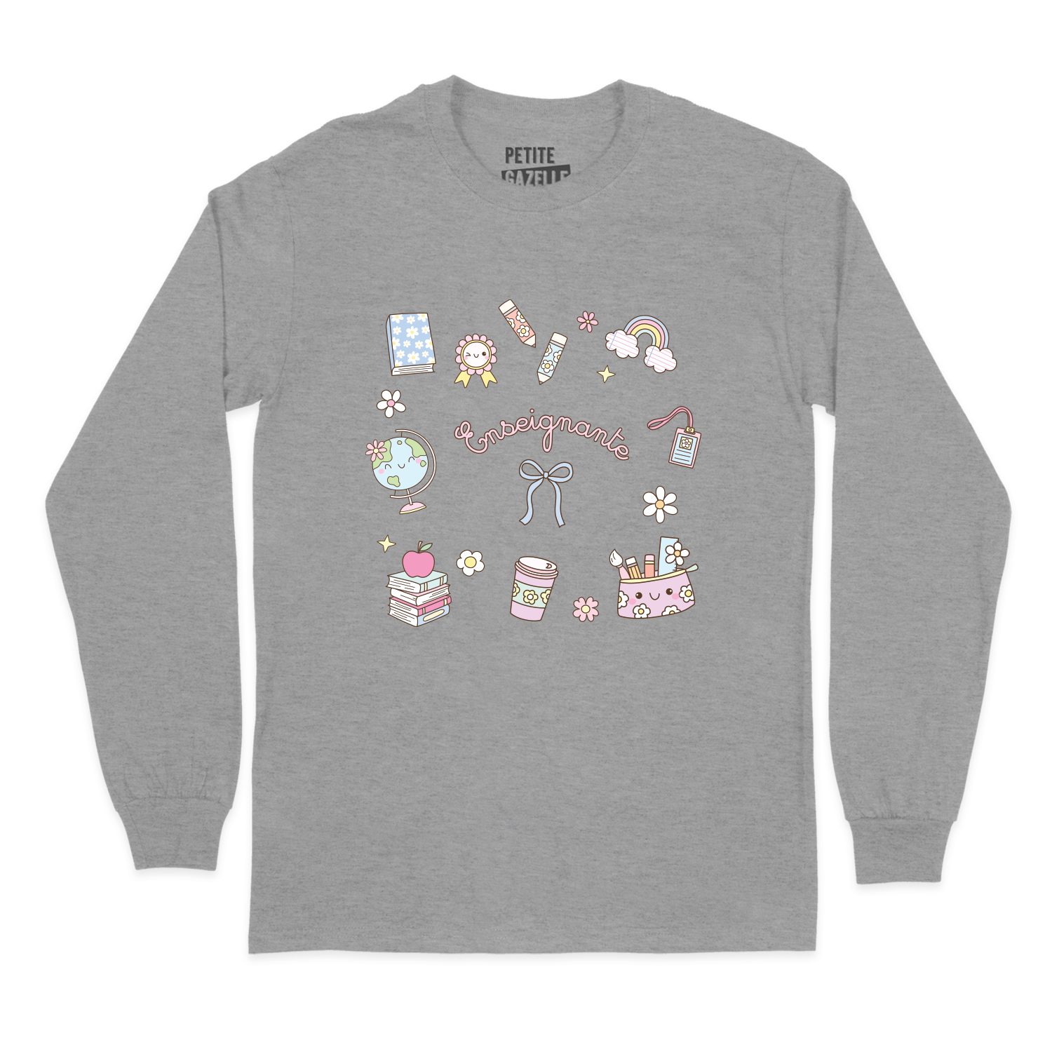 T-SHIRT À MANCHES LONGUES | Enseignante Pastel