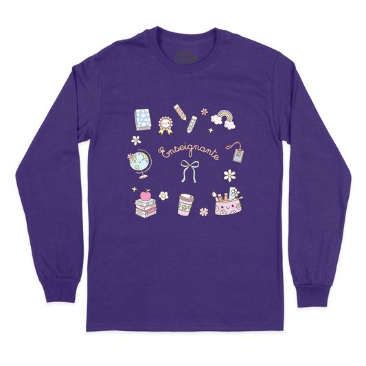 T-SHIRT À MANCHES LONGUES | Enseignante Pastel