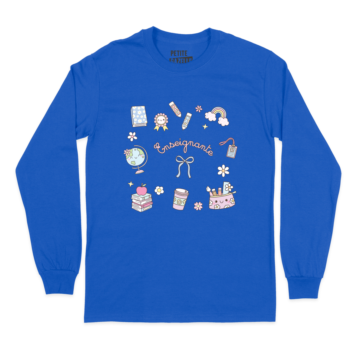 T-SHIRT À MANCHES LONGUES | Enseignante Pastel