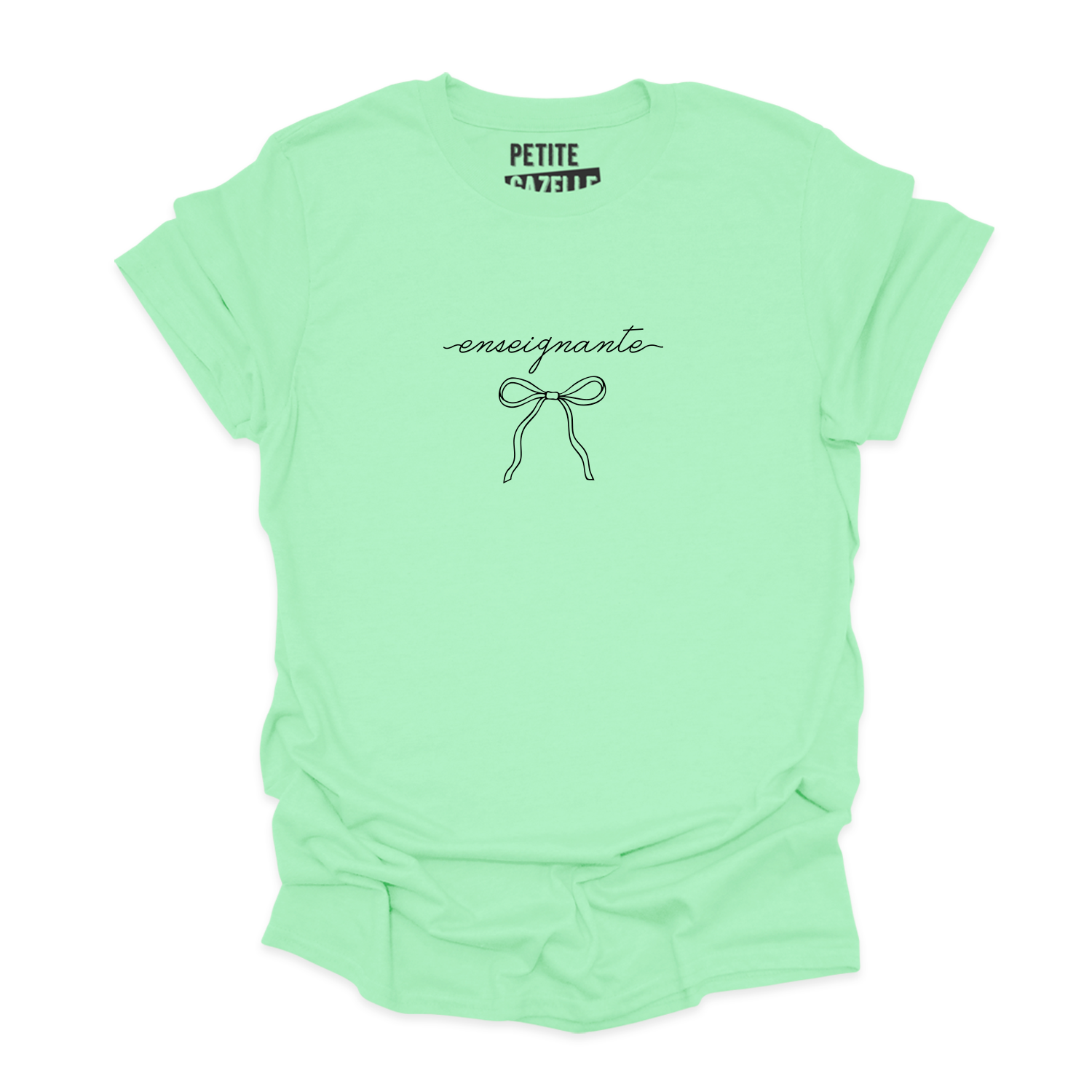 T-SHIRT COL ROND | Enseignante Ruban