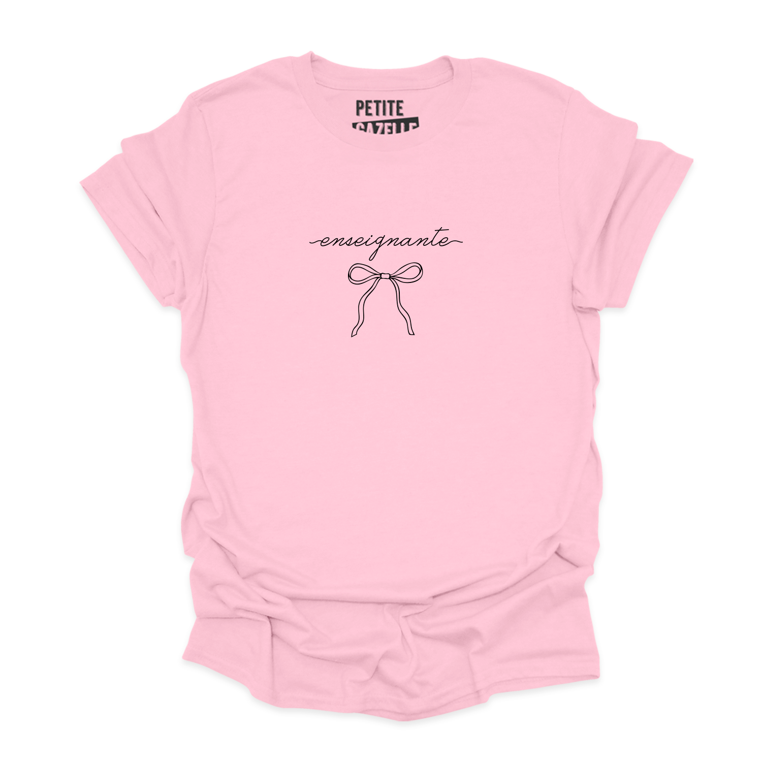 T-SHIRT COL ROND | Enseignante Ruban