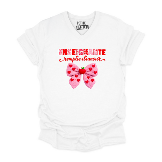 TSHIRT COL en V | Enseignante Tricotée