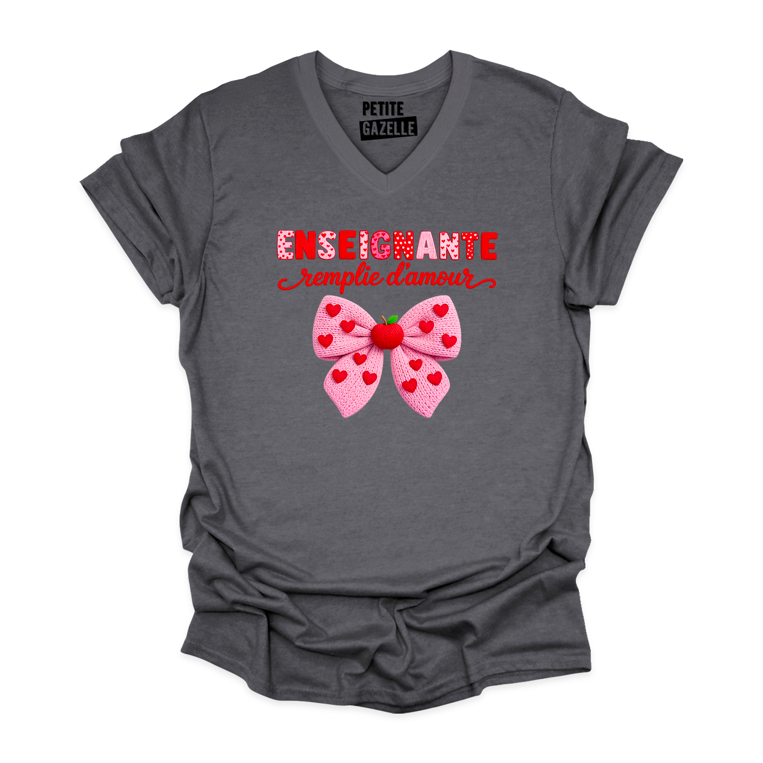 TSHIRT COL en V | Enseignante Tricotée