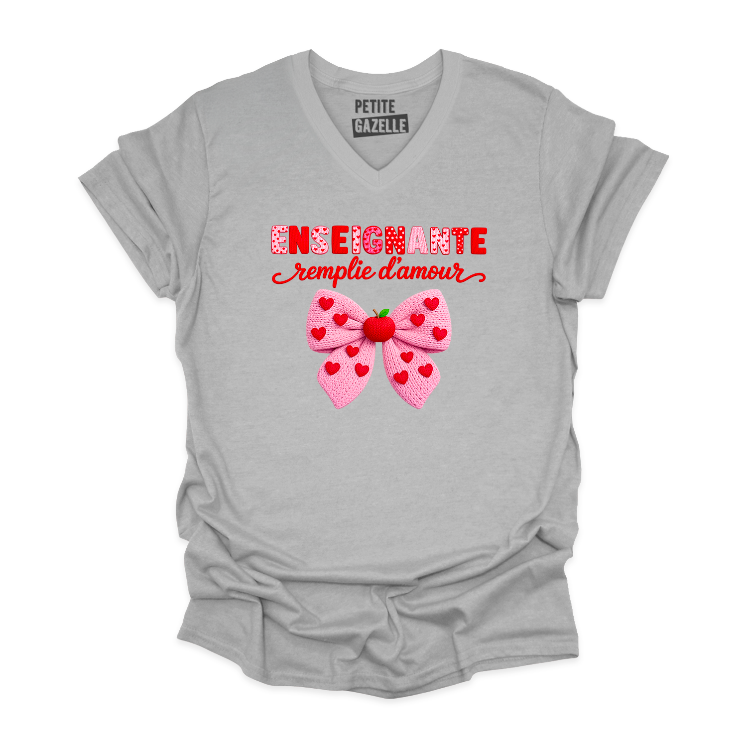 TSHIRT COL en V | Enseignante Tricotée