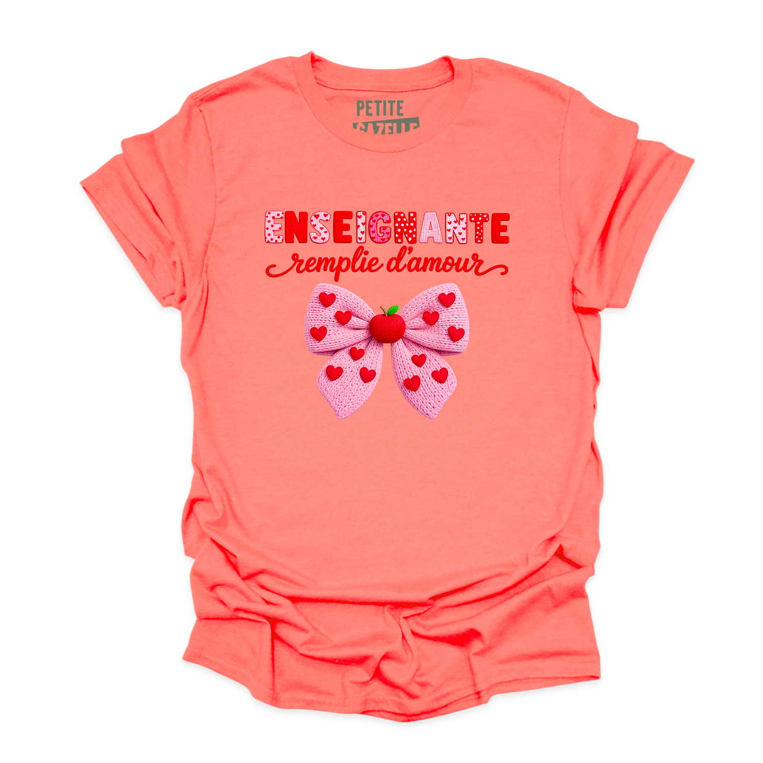 T-SHIRT COL ROND | Enseignante Tricotée