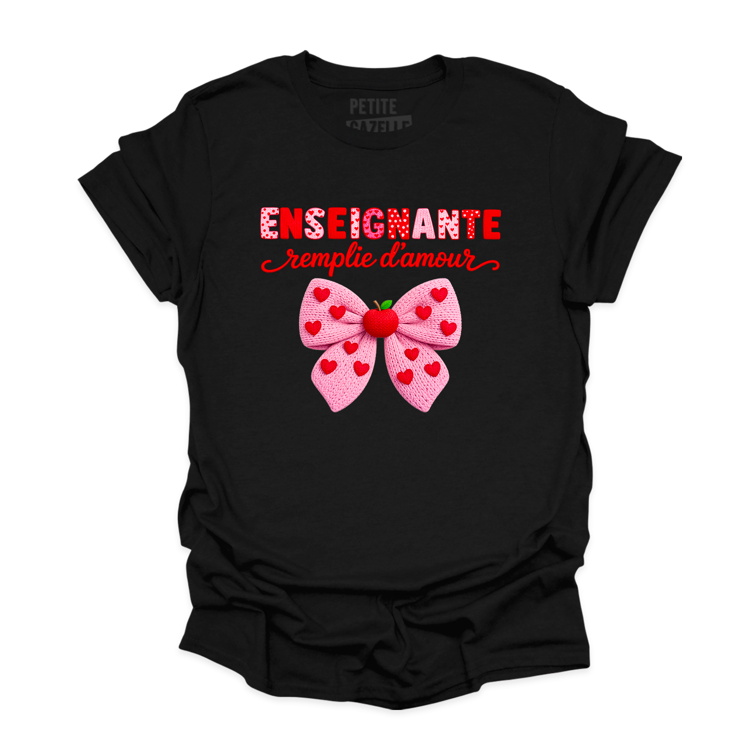 T-SHIRT COL ROND | Enseignante Tricotée