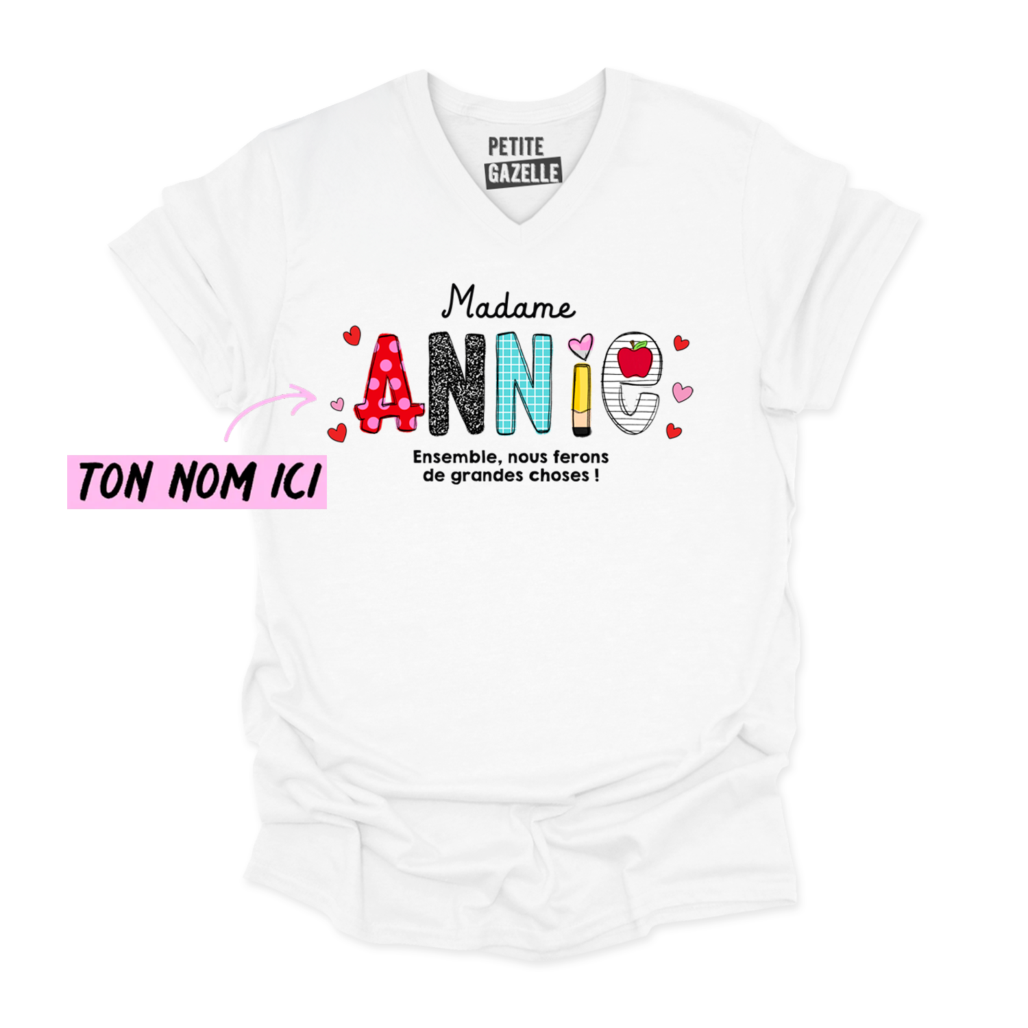 TSHIRT COL en V | Ensemble, nous ferons de grandes choses !