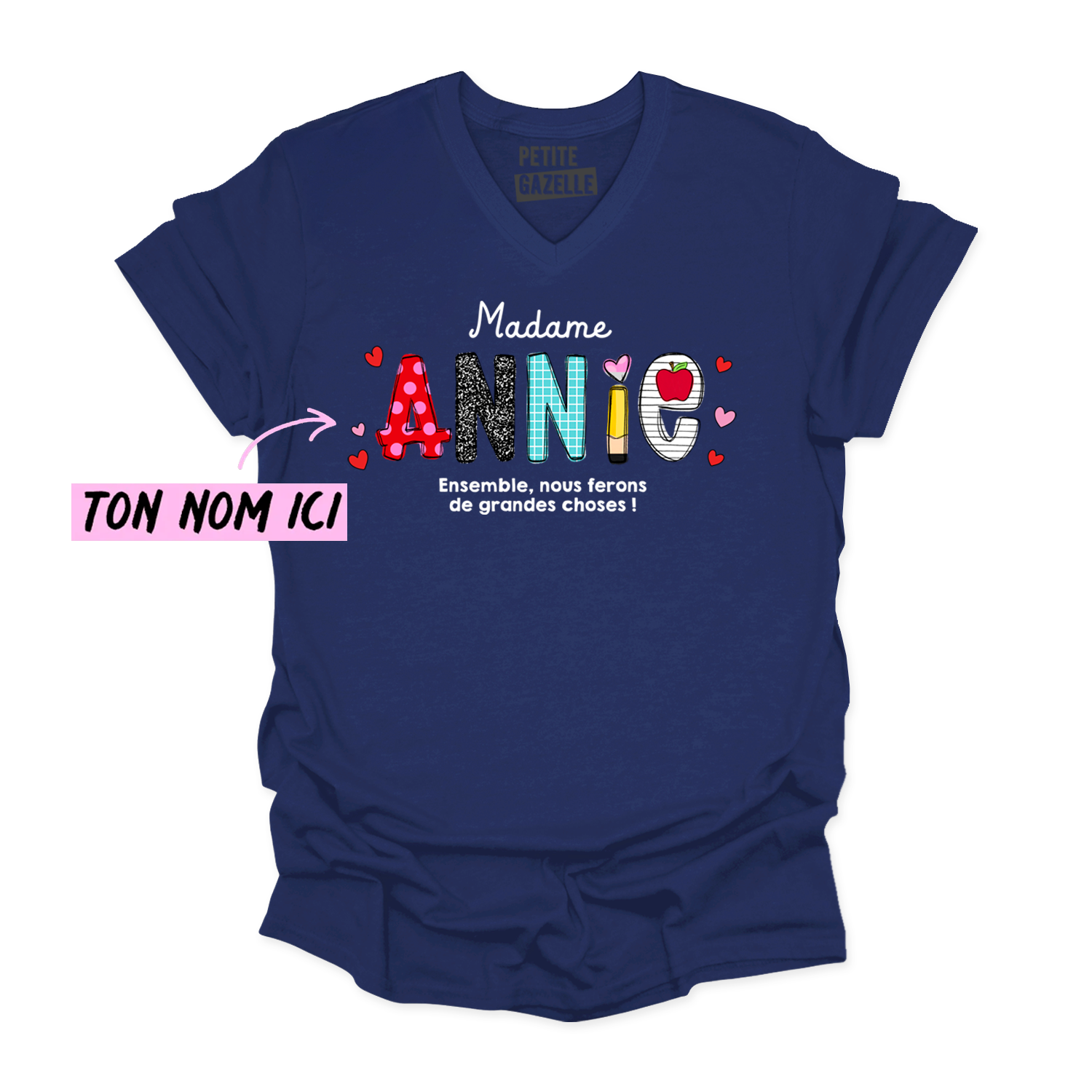 TSHIRT COL en V | Ensemble, nous ferons de grandes choses !