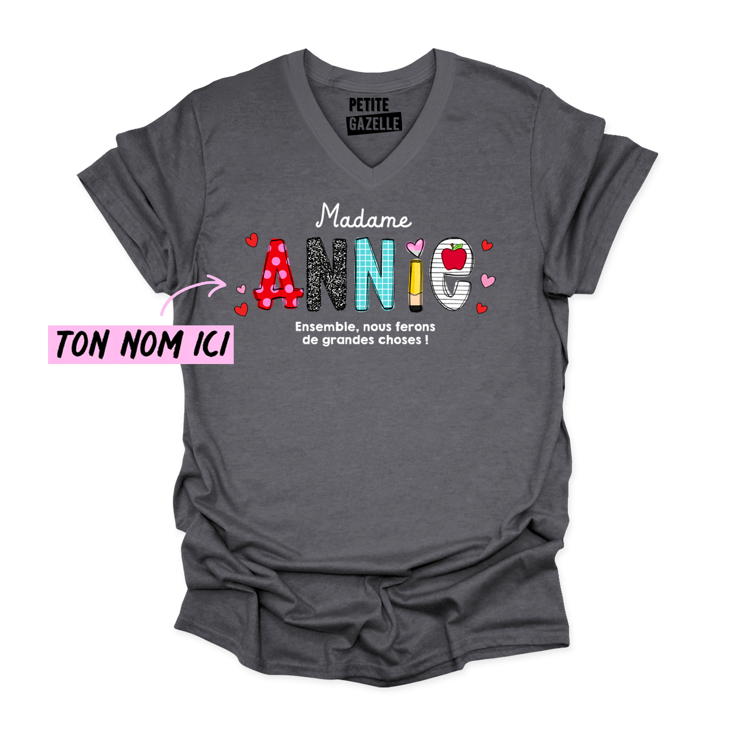 TSHIRT COL en V | Ensemble, nous ferons de grandes choses !