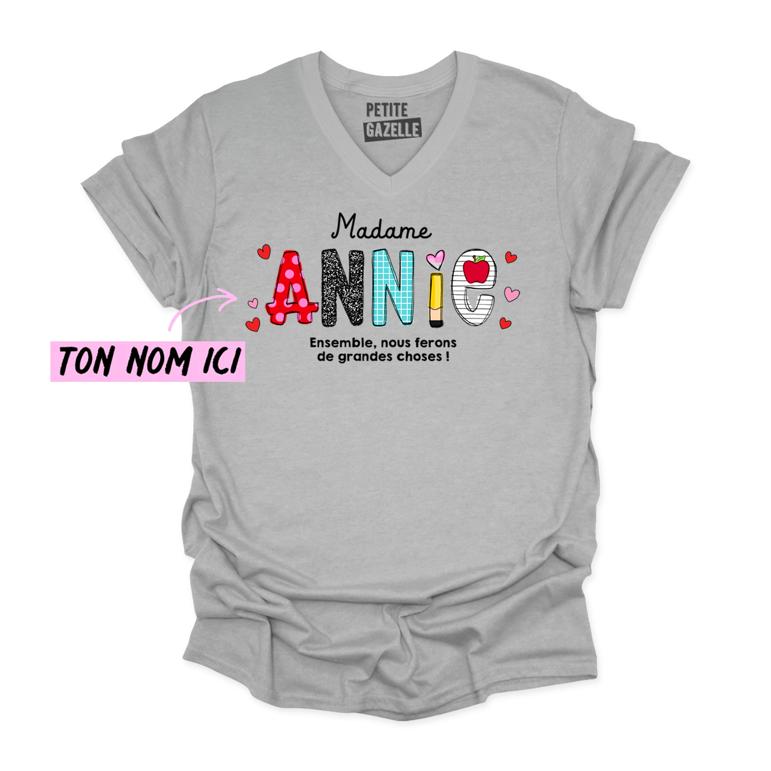 TSHIRT COL en V | Ensemble, nous ferons de grandes choses !