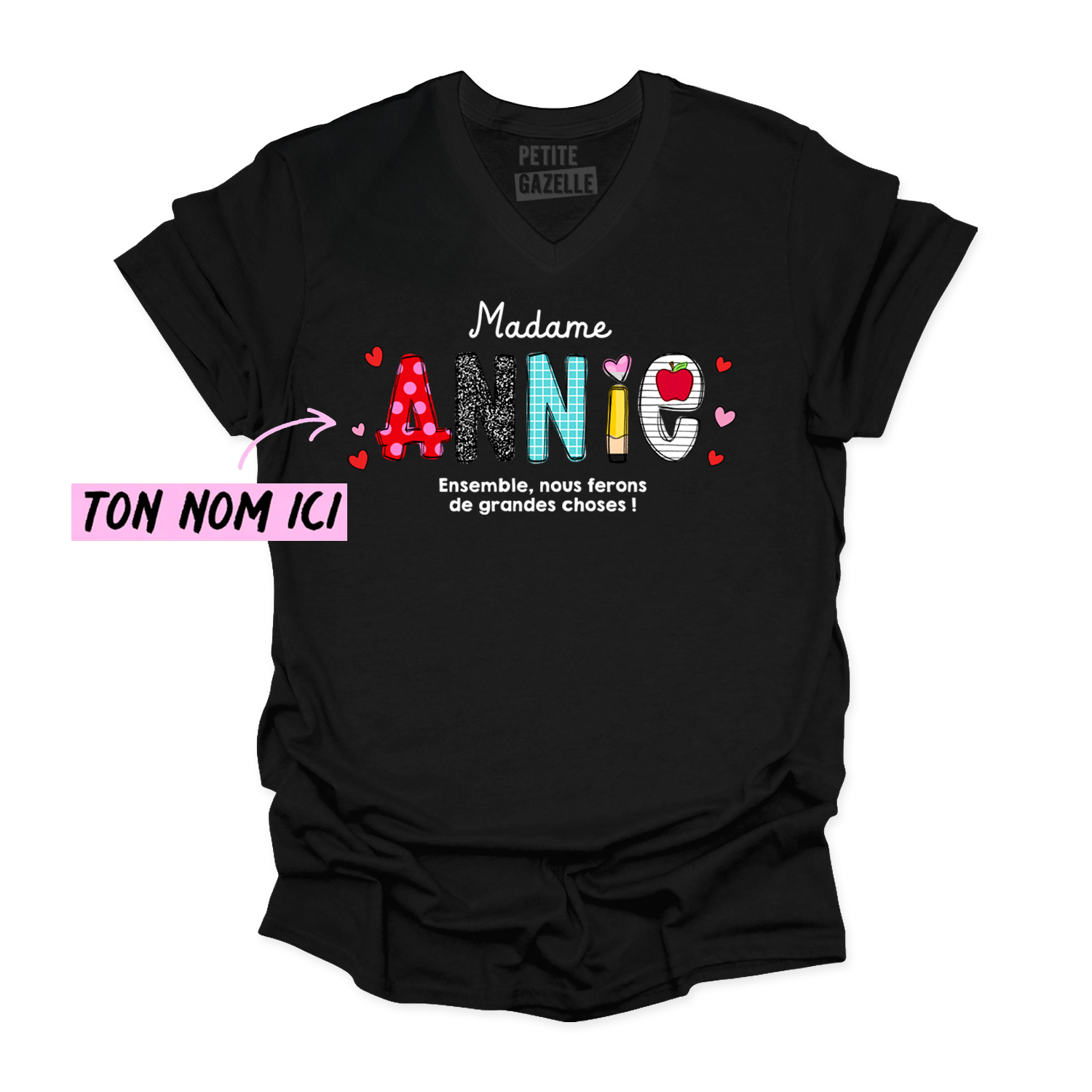 TSHIRT COL en V | Ensemble, nous ferons de grandes choses !