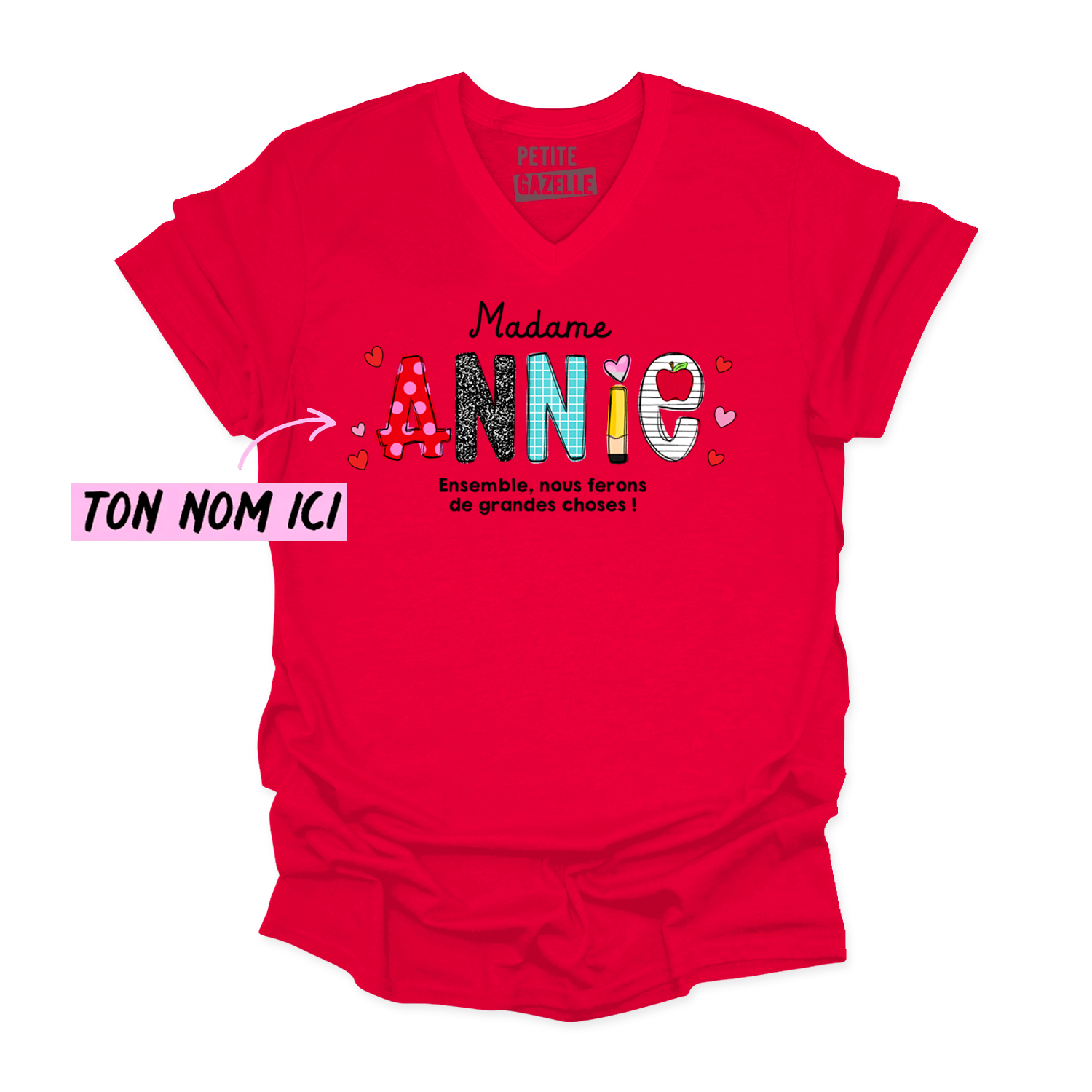 TSHIRT COL en V | Ensemble, nous ferons de grandes choses !