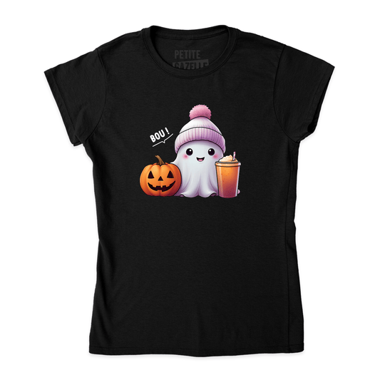 TSHIRT AJUSTÉ | Mignon fantôme & citrouille - T-Shirt coupe ajustée - Petite Gazelle Atelier