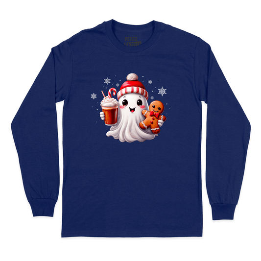 T - SHIRT À MANCHES LONGUES | Mignon fantôme de Noël - T-Shirt à manches longues - Petite Gazelle Atelier