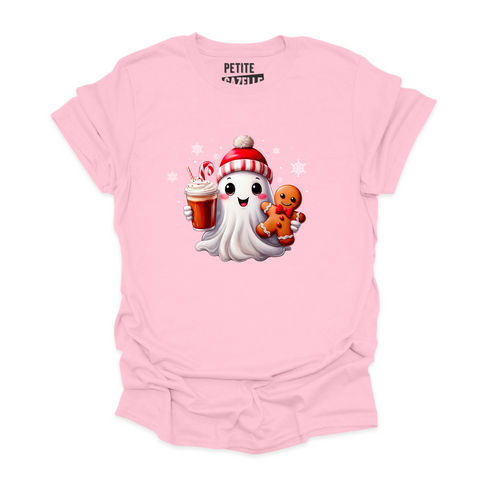 T-SHIRT COL ROND | Mignon fantôme de Noël