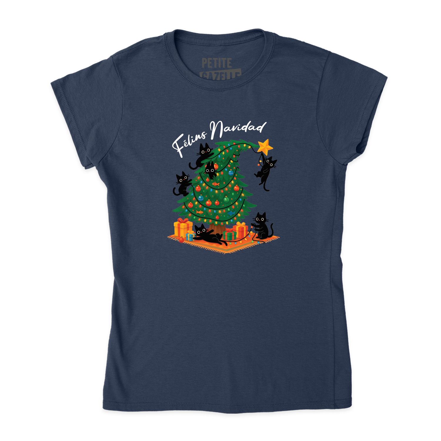 TSHIRT AJUSTÉ | Félins Navidad