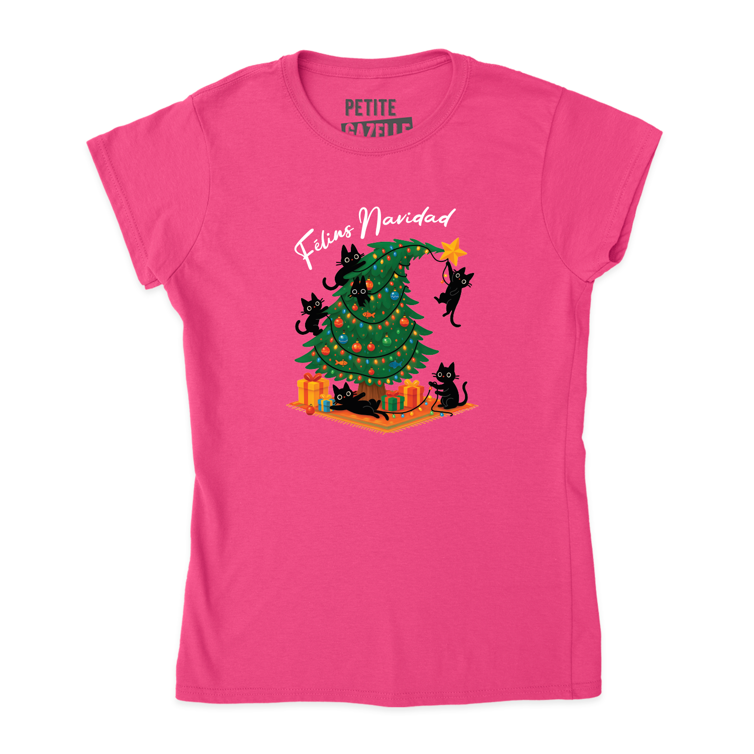 TSHIRT AJUSTÉ | Félins Navidad