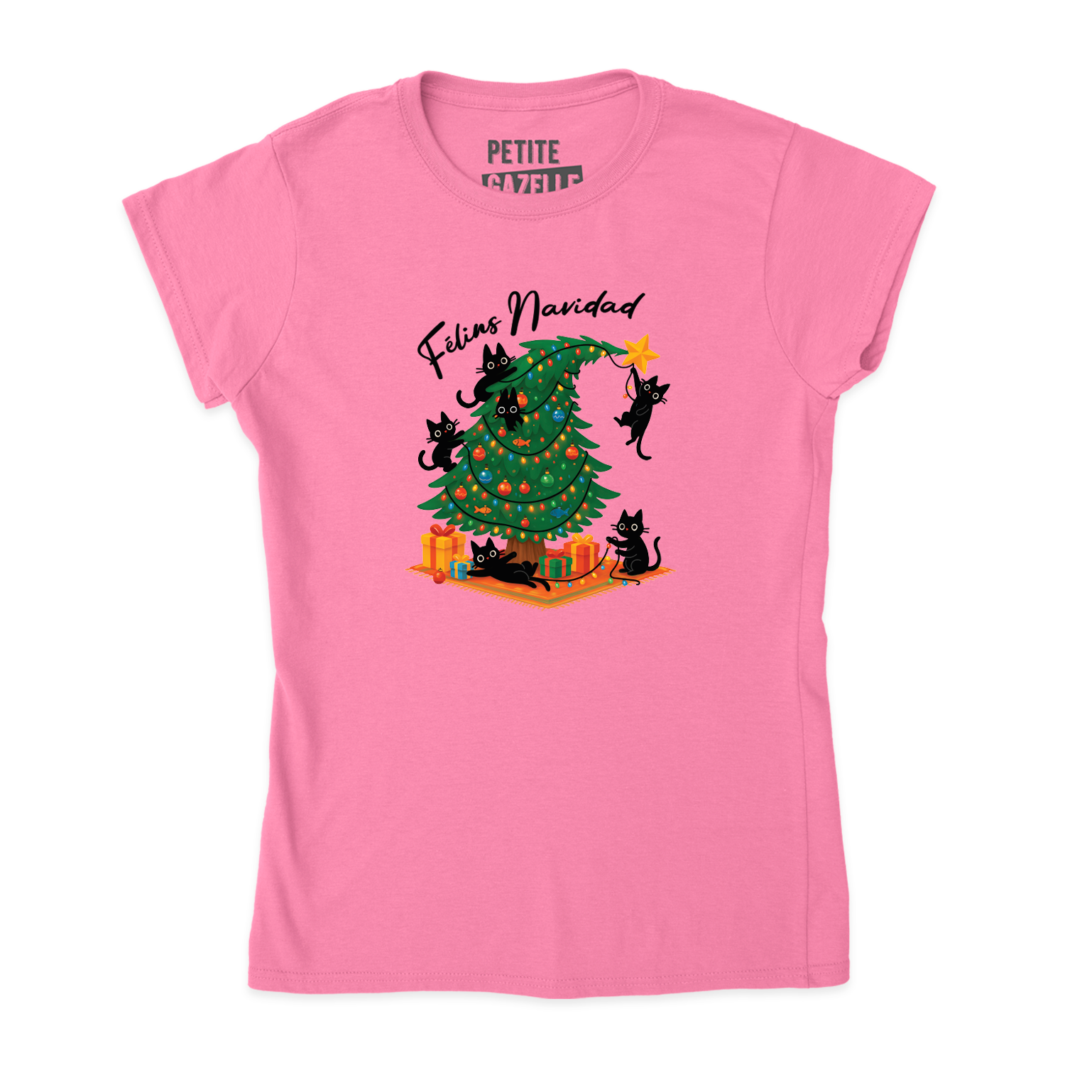TSHIRT AJUSTÉ | Félins Navidad
