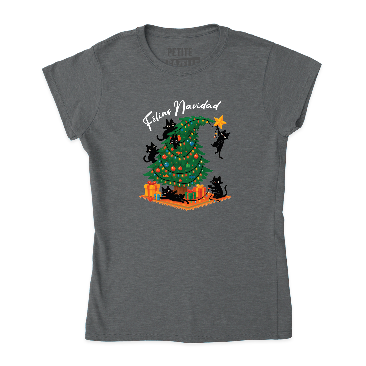 TSHIRT AJUSTÉ | Félins Navidad