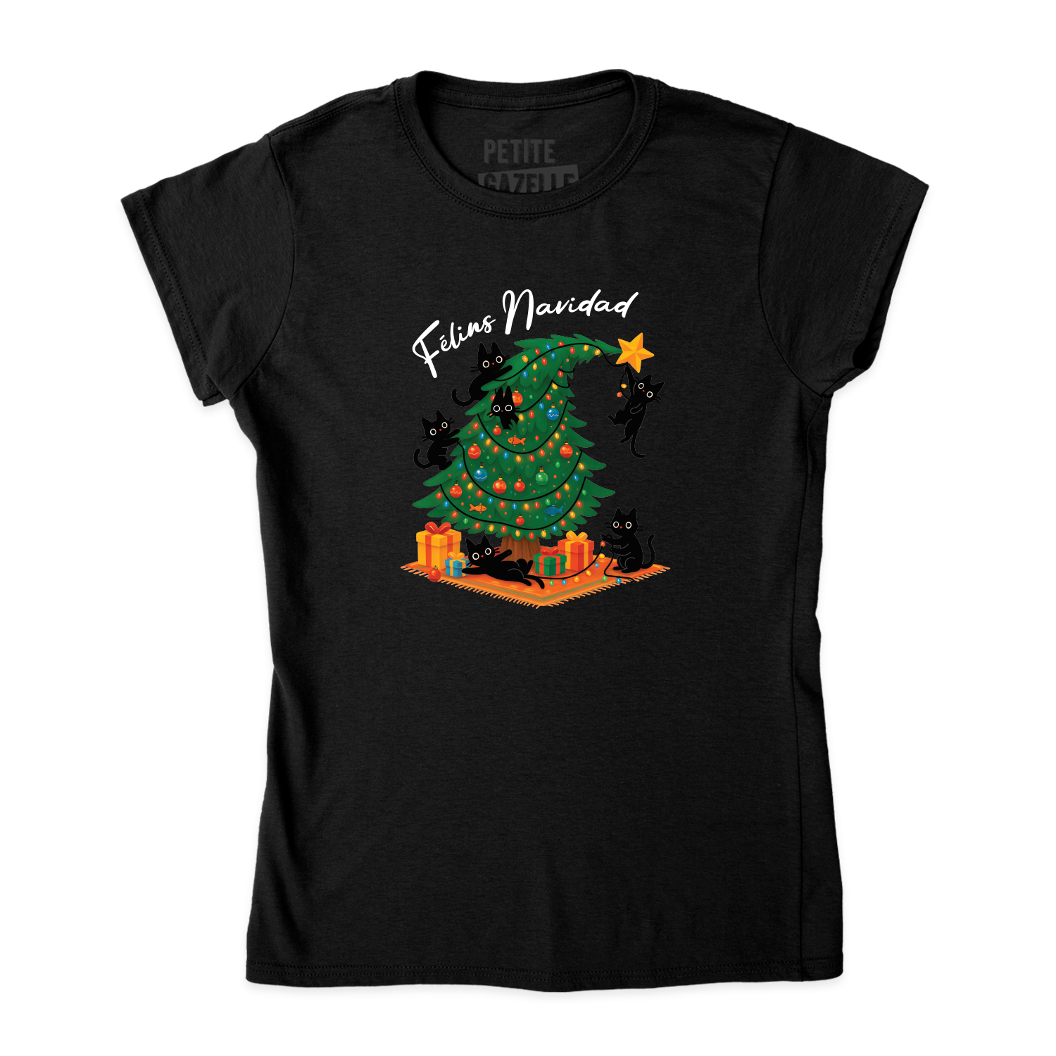 TSHIRT AJUSTÉ | Félins Navidad