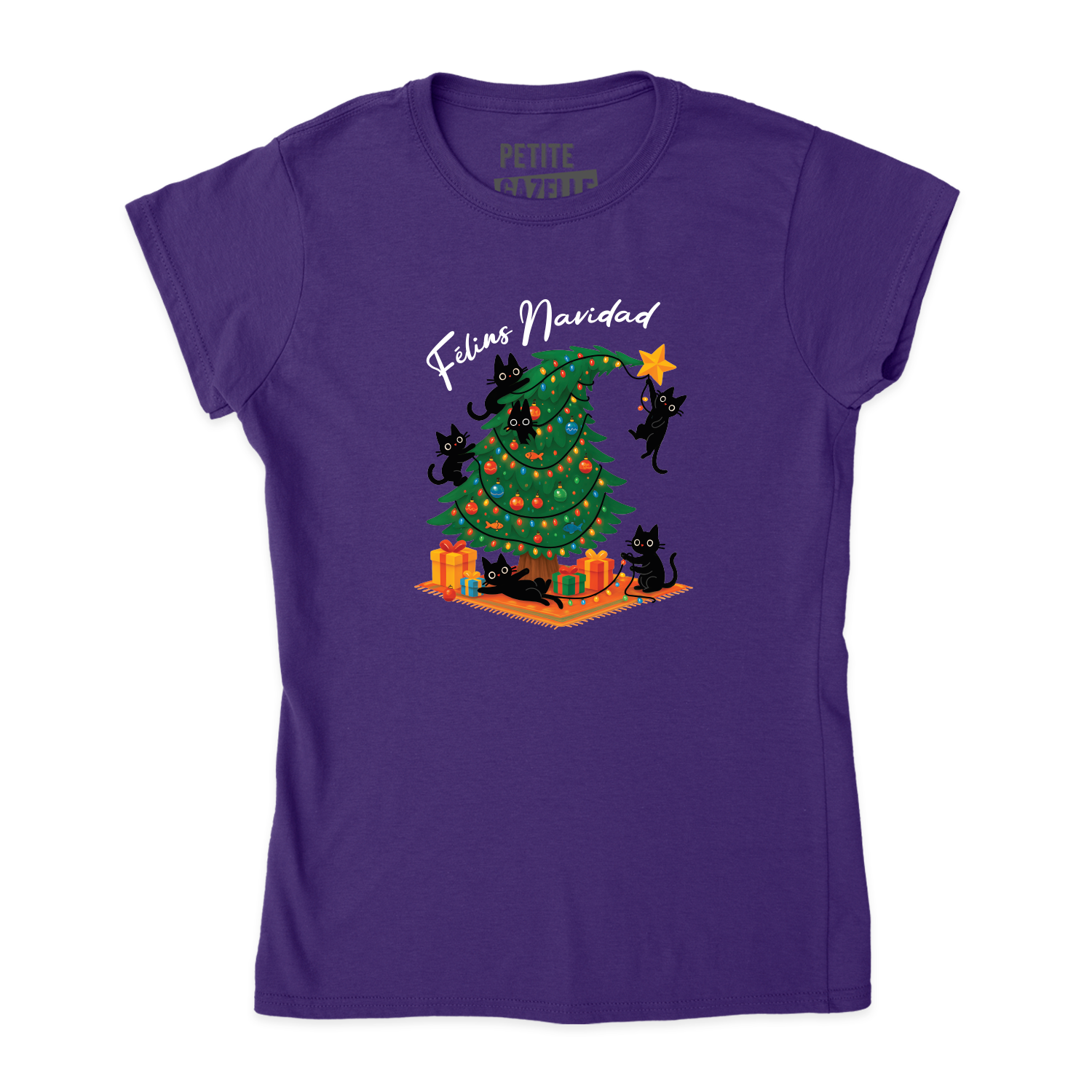 TSHIRT AJUSTÉ | Félins Navidad